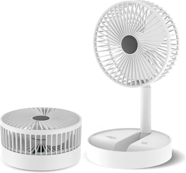 Telescopic Folding Fan For Summer Silent Desktop Direct Electric Fan For Office, Bedroom & School. (Random Color)