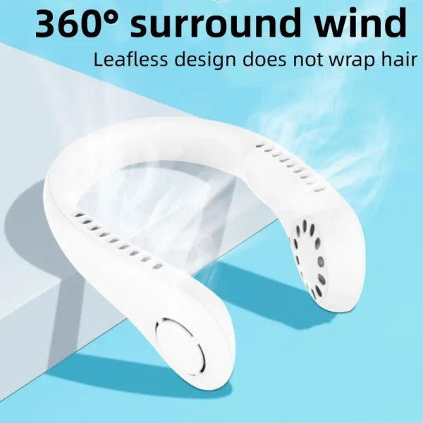 Hanging Neck Portable Fan Bladeless (Random Color)