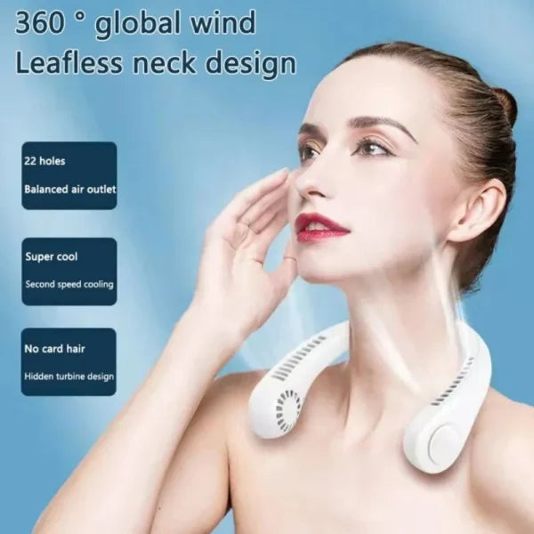 Hanging Neck Portable Fan Bladeless (Random Color)